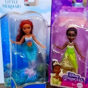 Disney Ariel and Tiana Doll set of 2